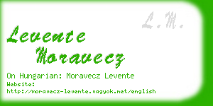 levente moravecz business card